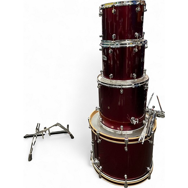Used Mapex 5 Piece V Series Burgundy Drum Kit