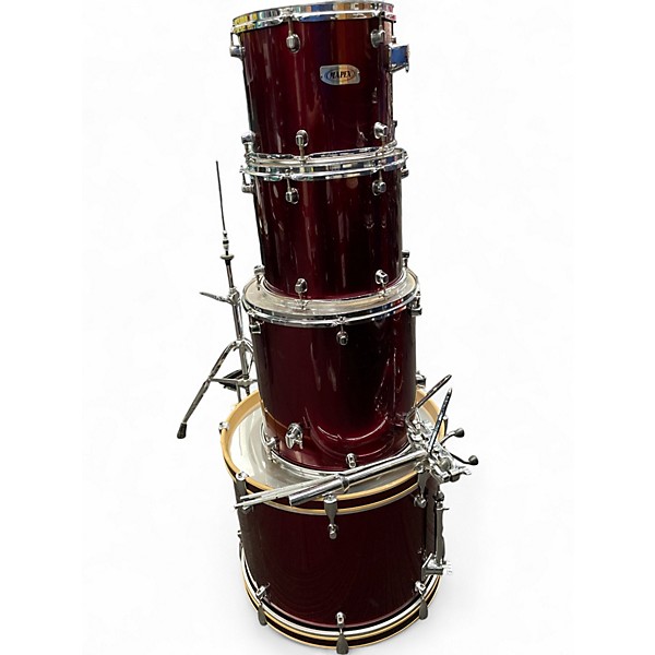 Used Mapex 5 Piece V Series Burgundy Drum Kit