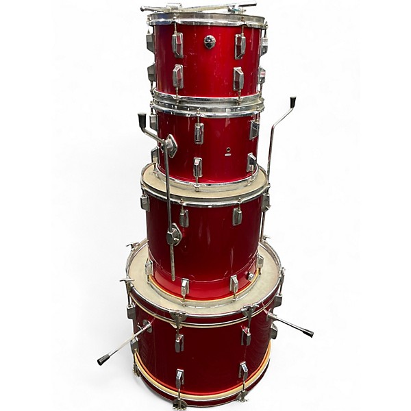 Used Royce 5 Piece Drum Kit Red Drum Kit