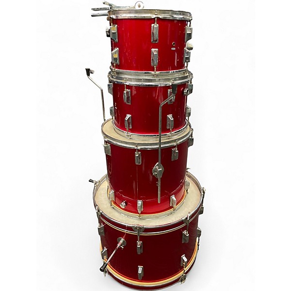 Used Royce 5 Piece Drum Kit Red Drum Kit