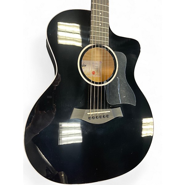 Used Taylor 214CE Plus Black Acoustic Electric Guitar