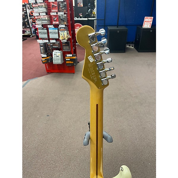 Vintage 1980s Squier Standard Stratocaster With S1 Olympic White Solid Body Electric Guitar