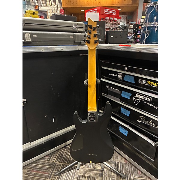 Used Schecter Guitar Research Damien 7 String Black Solid Body Electric Guitar