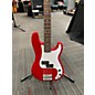 Used Squier Mini P Bass Dakota Red Electric Bass Guitar