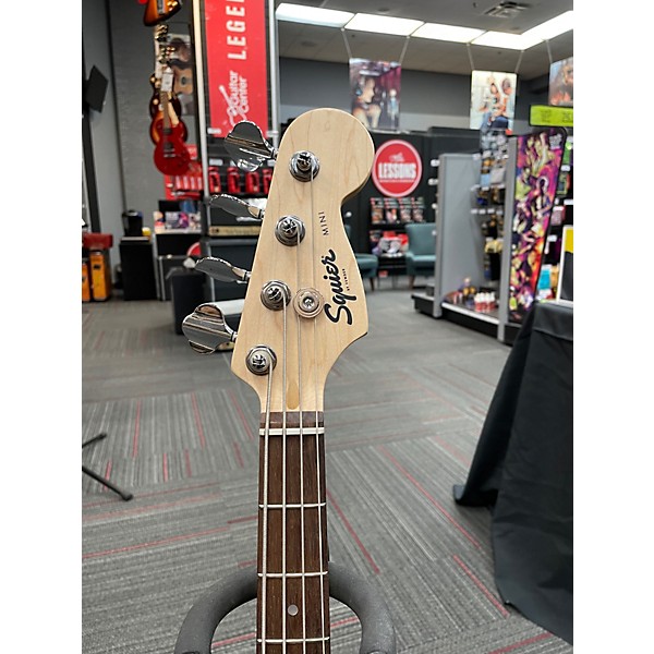 Used Squier Mini P Bass Dakota Red Electric Bass Guitar