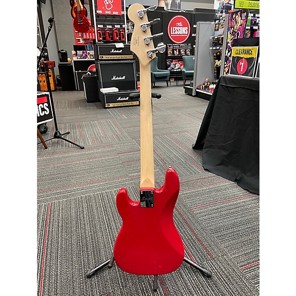 Used Squier Mini P Bass Dakota Red Electric Bass Guitar