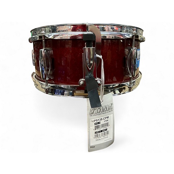 Used TAMA 13X6 Imperialstar Snare Red Sparkle Drum