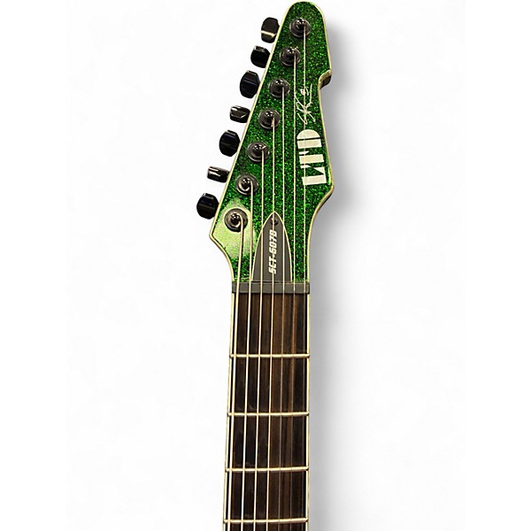 Used ESP LTD SCT607B Stephen Carpenter Signature 7 String Green Solid Body Electric Guitar