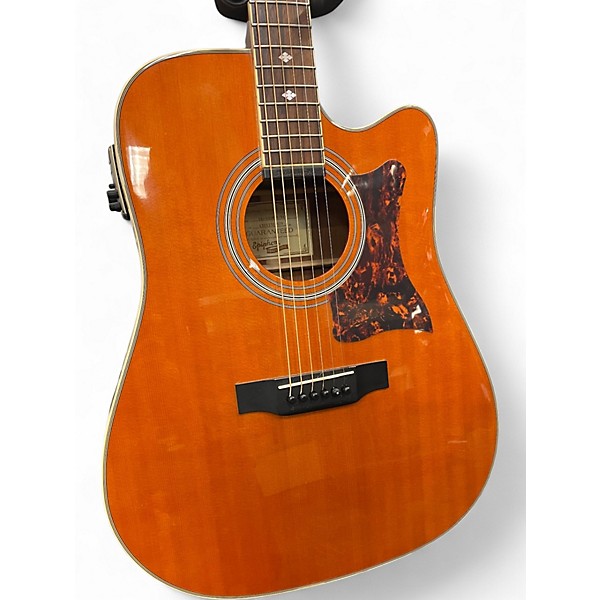 Used Epiphone DR500MCE Masterbuilt Vintage Natural Acoustic Electric Guitar