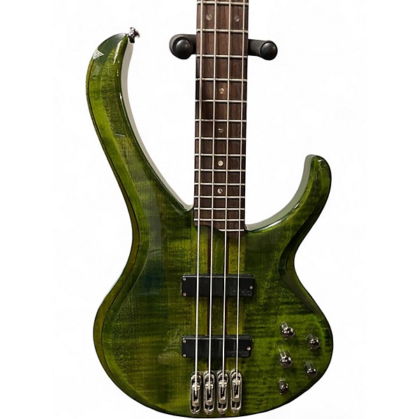 Used Ibanez BTB570FM Trans Green Electric Bass Guitar