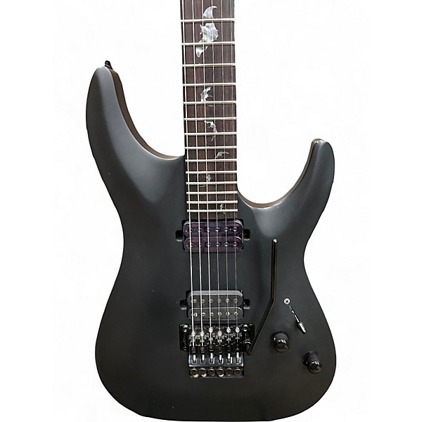 Used Schecter Guitar Research Damien 6 FR Black Solid Body Electric Guitar