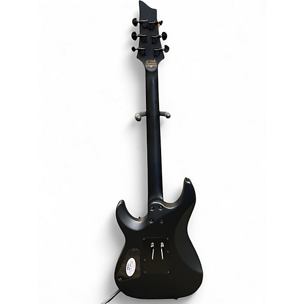 Used Schecter Guitar Research Damien 6 FR Black Solid Body Electric Guitar