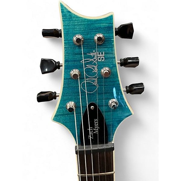 Used PRS Zach Myers Signature SE Blue Solid Body Electric Guitar