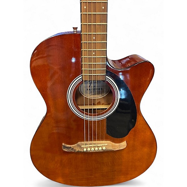 Used Fender FA135CE Concert All Mahogany Natural Acoustic Electric Guitar