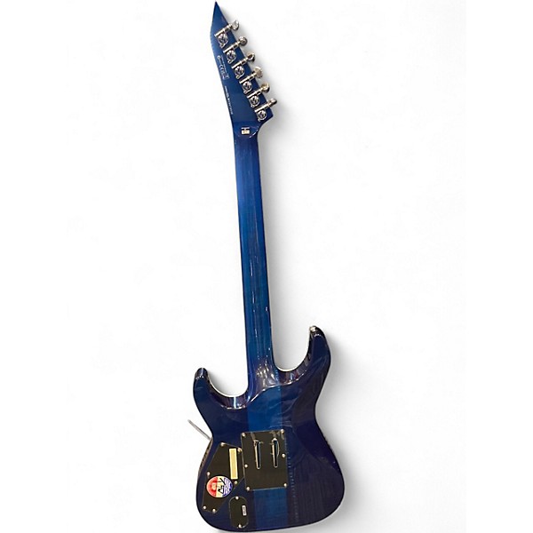 Used ESP LTD MH1000 Deluxe Trans Blue Solid Body Electric Guitar