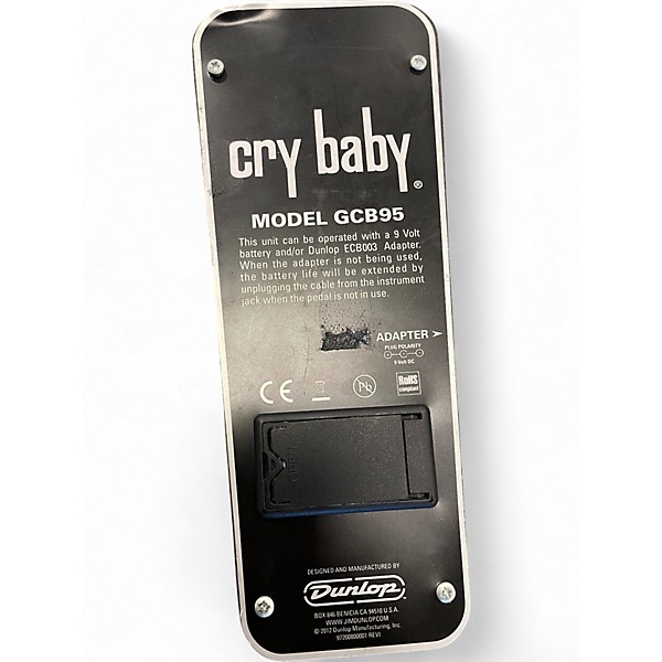 Used Dunlop GCB95 Original Crybaby Wah Effect Pedal