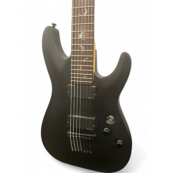 Used Schecter Guitar Research Damien 7 String Black Solid Body Electric Guitar