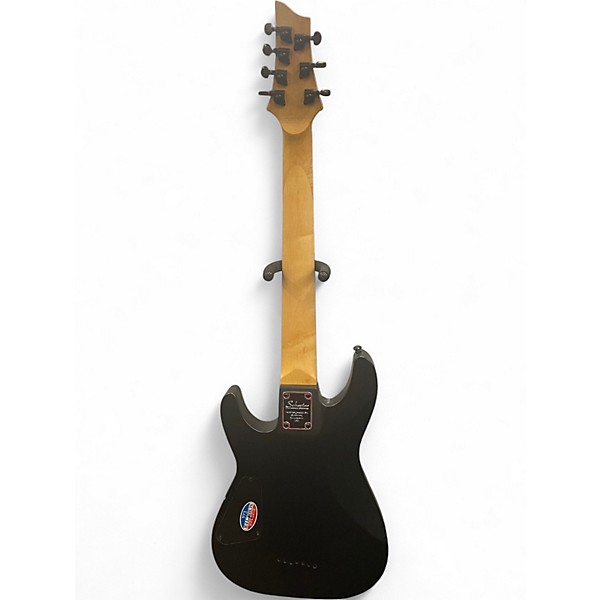 Used Schecter Guitar Research Damien 7 String Black Solid Body Electric Guitar
