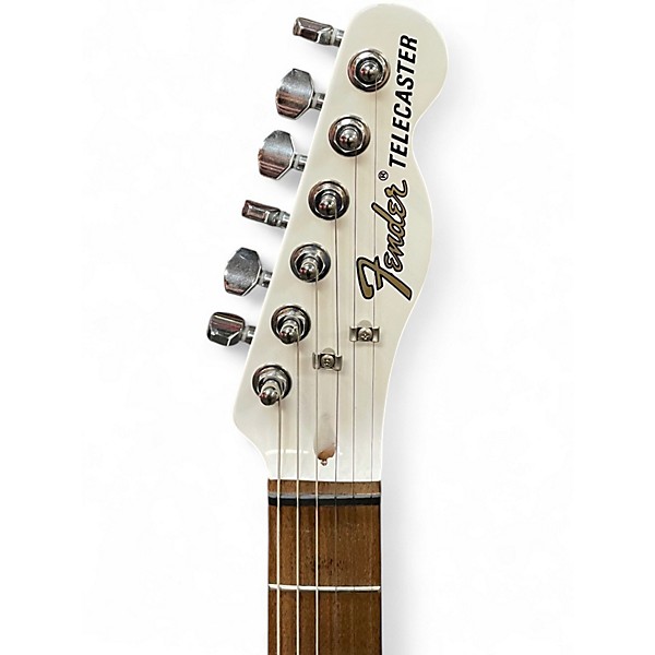 Used Fender JA90 Jim Adkins Thinline Telecaster Arctic White Hollow Body Electric Guitar