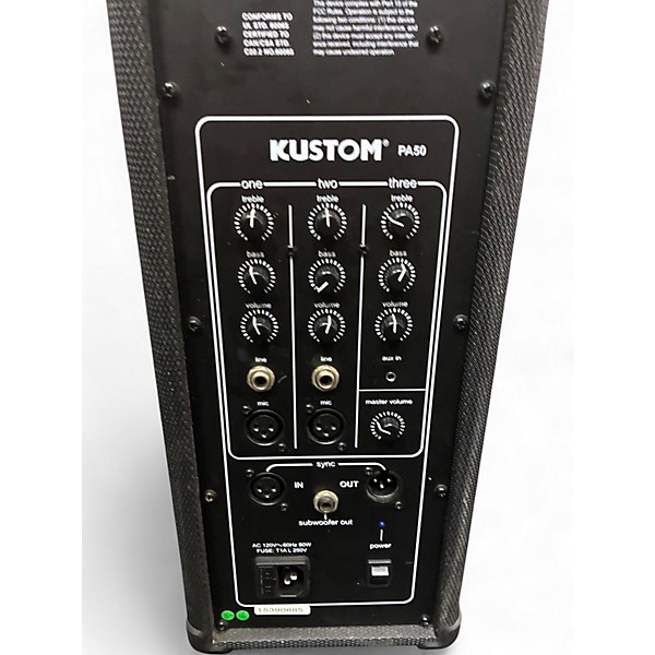 Used Kustom PA PA PA50 2x4.5" 50W Personal PA System Powered Speaker