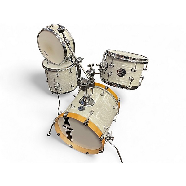 Used ddrum 4 Piece SE Flyer Pitstop 4pc Shell Pack White Pearl Drum Kit