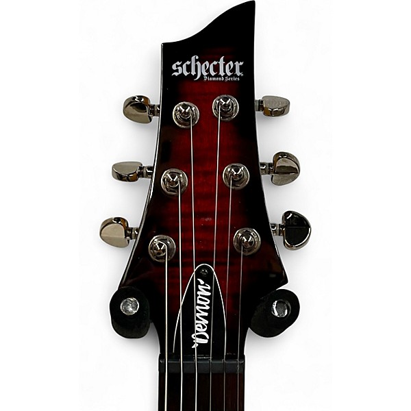 Used Schecter Guitar Research Demon 6 Trans Red Solid Body Electric Guitar