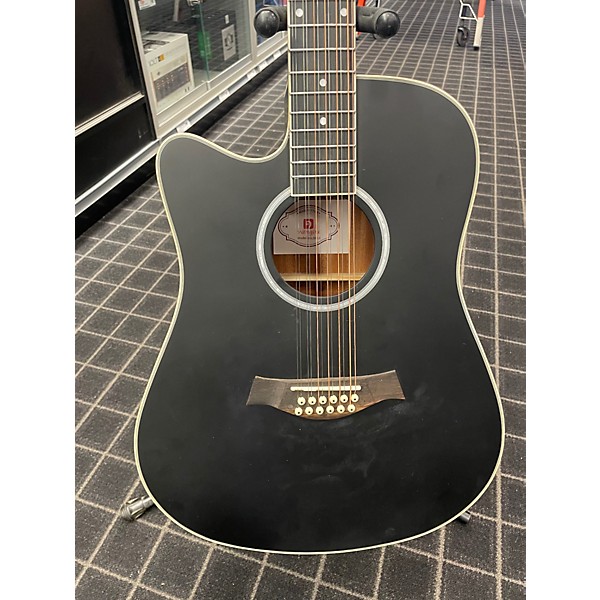 Used Vangoa VGE122L Flat Black Acoustic Electric Guitar