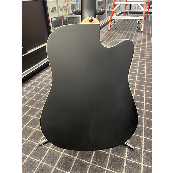 Used Vangoa VGE122L Flat Black Acoustic Electric Guitar