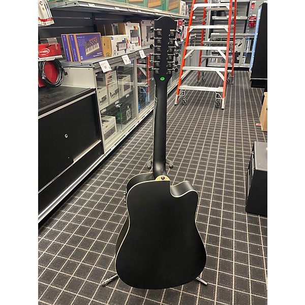 Used Vangoa VGE122L Flat Black Acoustic Electric Guitar