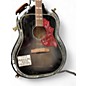 Used Epiphone Hummingbird Studio Black and Silver Acoustic Electric Guitar