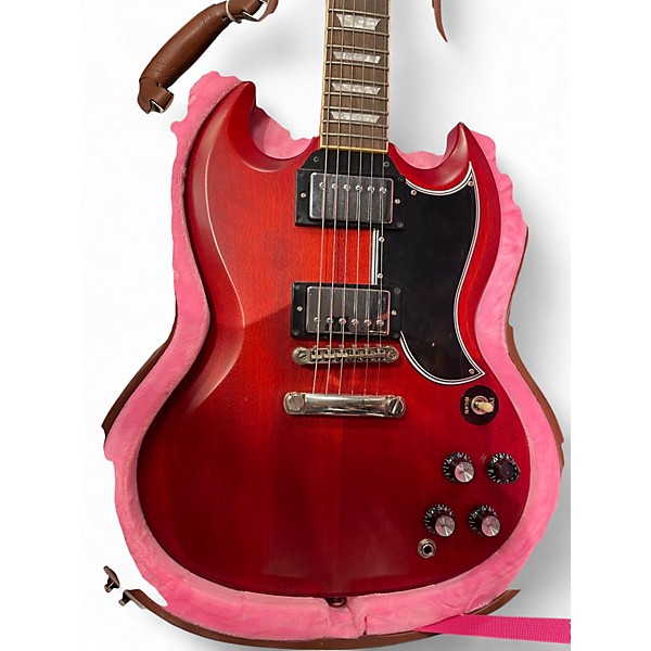 Used Epiphone Inspired by Gibson 61 Reissue SG Les Paul Satin Red Solid Body Electric Guitar