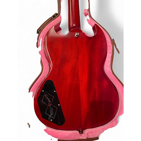 Used Epiphone Inspired by Gibson 61 Reissue SG Les Paul Satin Red Solid Body Electric Guitar