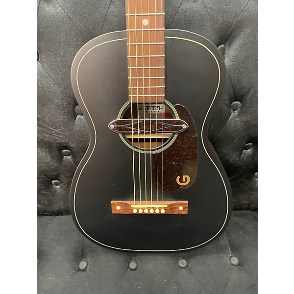 Used Gretsch Guitars Jim Dandy Deltoluxe Parlor Black Top Acoustic Electric Guitar
