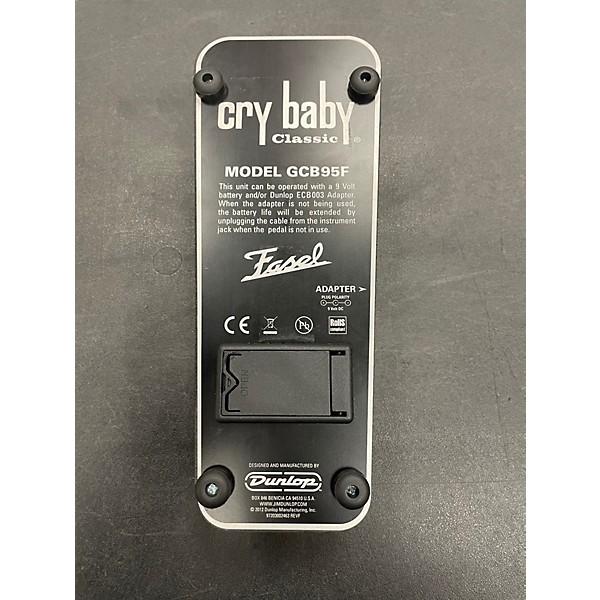 Used Dunlop GCB95F Crybaby Classic Wah With Fasel Inductor Effect Pedal