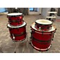 Used Spaun 4 Piece Custom Series Red Sparkle Drum Kit