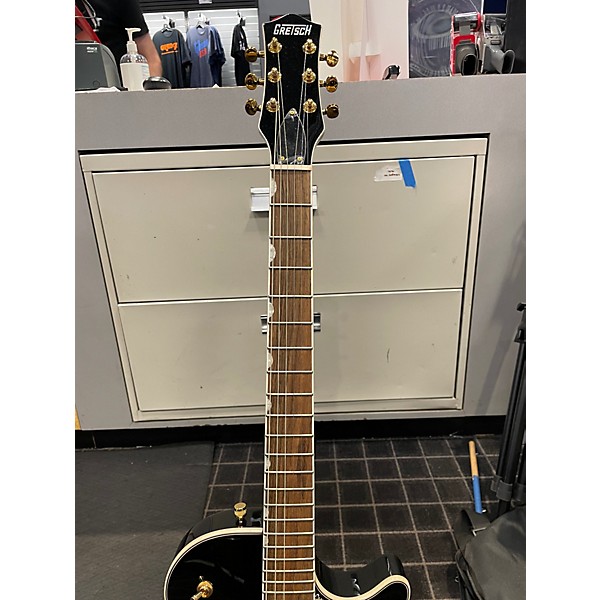 Used 2023 Gretsch Guitars G5235T Black and Gold Solid Body Electric Guitar