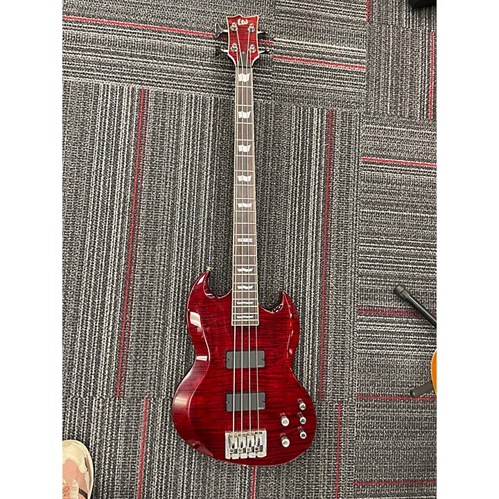 ESP VIPER BASS(新品同様) Used ESP LTD Viper 404 Trans Red Electric Bass Guitar Trans Red