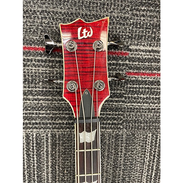 Used ESP LTD Viper 404 Trans Red Electric Bass Guitar