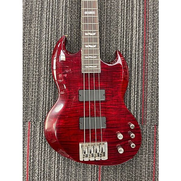Used ESP LTD Viper 404 Trans Red Electric Bass Guitar