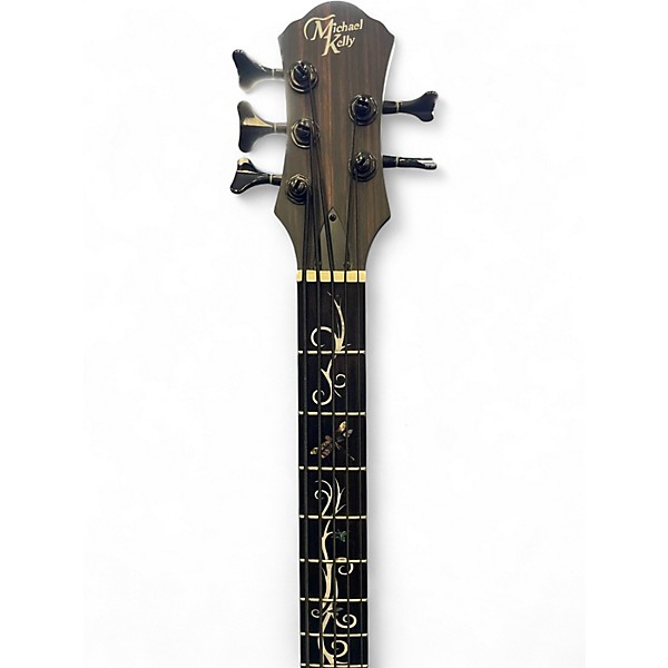 Used Michael Kelly MKDF5 5 String Dragonfly Acoustic Electric Ebony Acoustic Bass Guitar