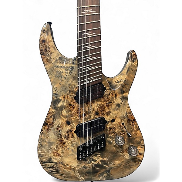 Used Schecter Guitar Research omen elite 7 multi scale Natural Solid Body Electric Guitar
