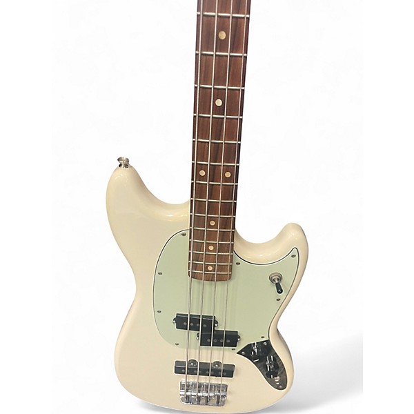 Used Fender Player Mustang Bass PJ Vintage White Electric Bass Guitar