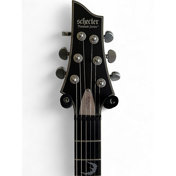 Used Schecter Guitar Research Damien Platinum 6 Black Solid Body Electric Guitar