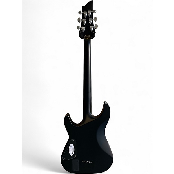 Used Schecter Guitar Research Damien Platinum 6 Black Solid Body Electric Guitar