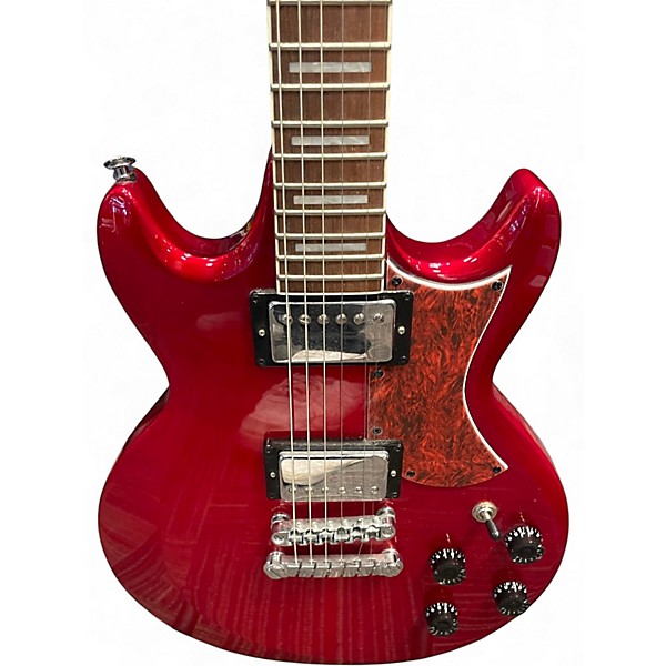Used Ibanez SA160QM Candy Apple Red Solid Body Electric Guitar