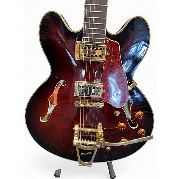 Used Douglas WNO650 Sunburst Hollow Body Electric Guitar