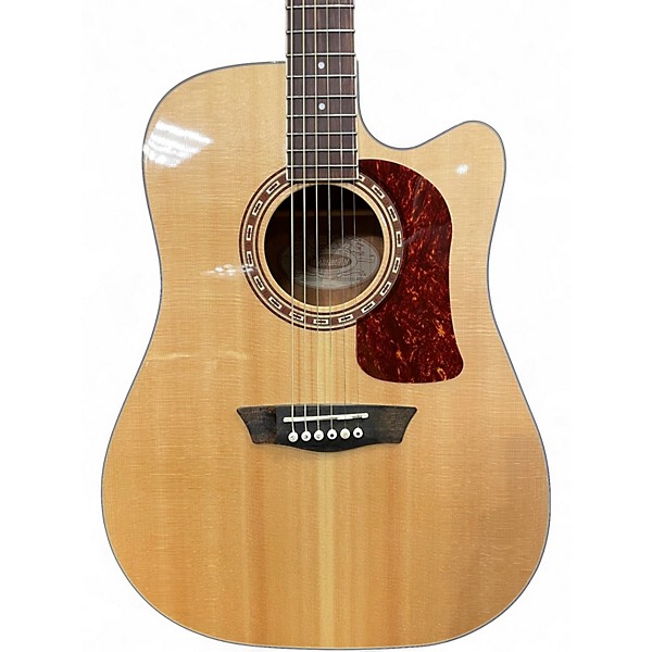 Used Washburn HD10SCE-0 Natural Acoustic Guitar