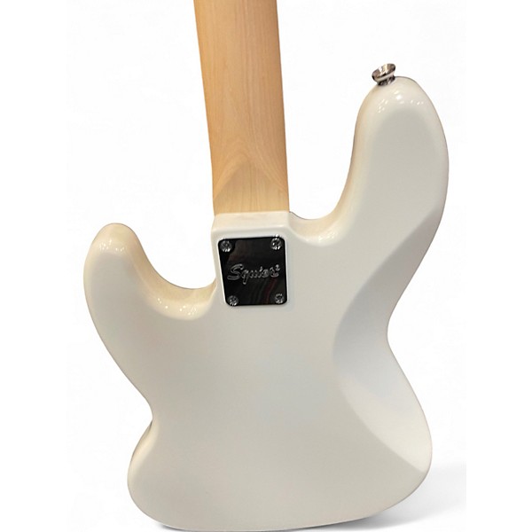 Used Squier Affinity Jazz Bass White Electric Bass Guitar