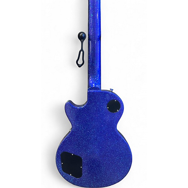 Used 2020 Epiphone Tommy Thayer Les Paul Standard Electric Blue Silver Sparkle Solid Body Electric Guitar