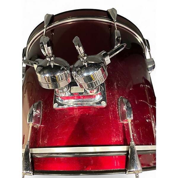 Used Rogers 4 Piece Starlighter Candy Apple Red Drum Kit